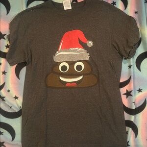 Delta Kids Charcoal Emoji T-Shirt with Santa Hat